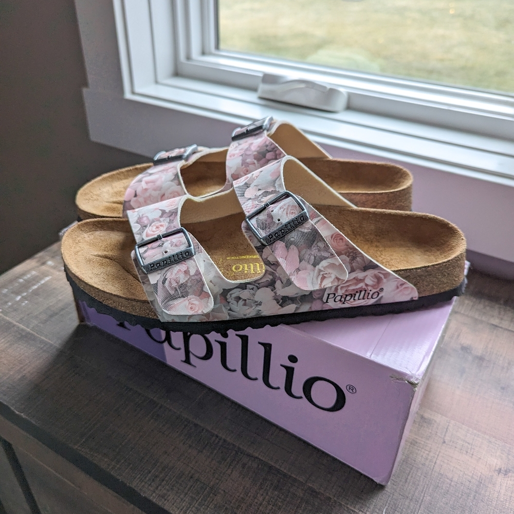 Birkenstock Papillio Arizona Silky Rose Pink Size US 10 Narrow Very "Barbie!"